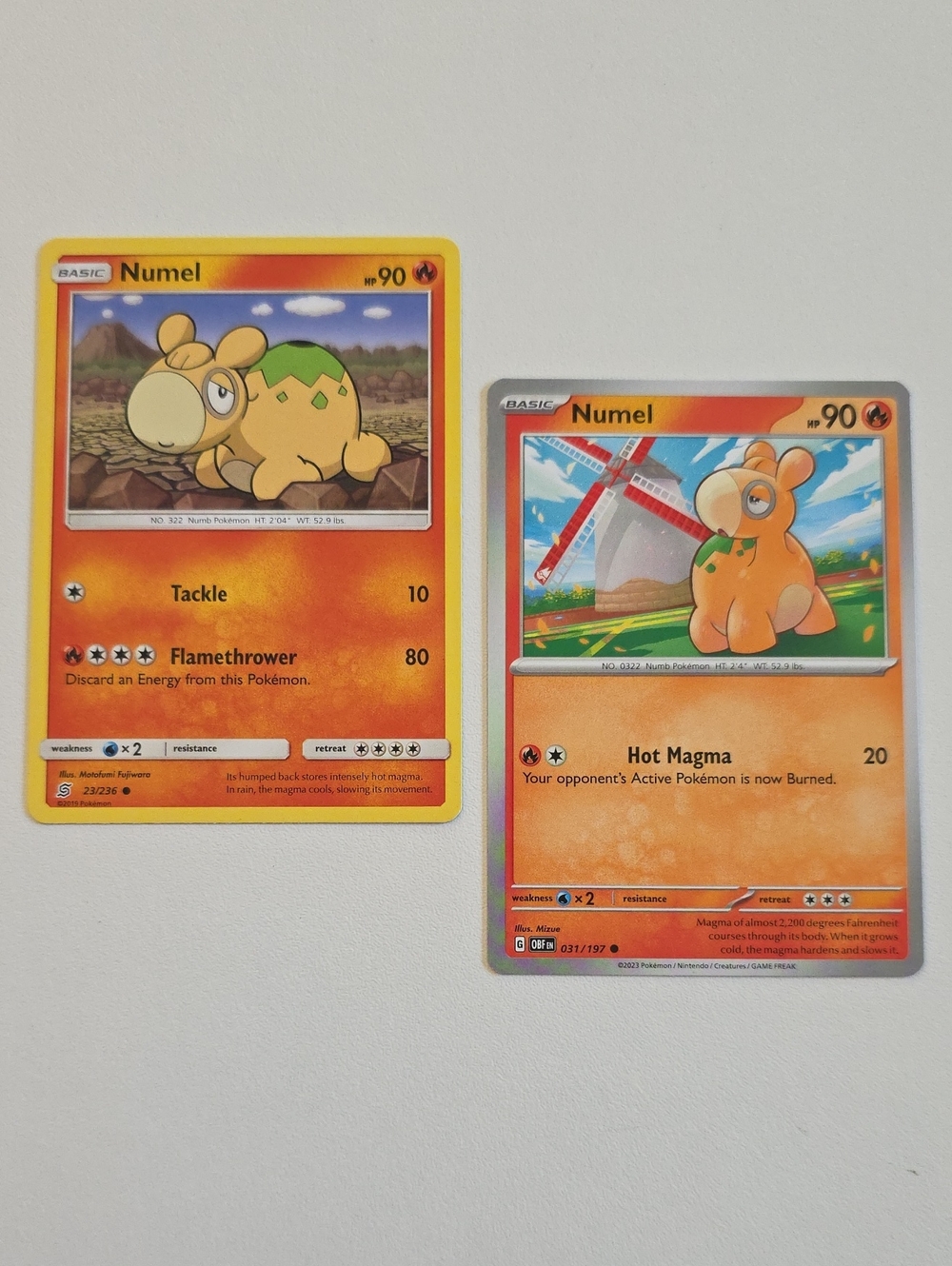 Pokemon Numel Cards